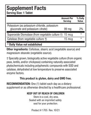 K-Zyme Nutrients Chart
