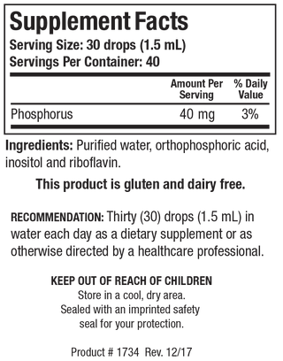 Super Phosphozyme Liquid Nutrients Chart