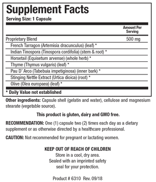 FC-Cidal Nutritional Chart