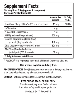 GI-Resolve Nutritional Chart