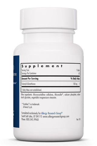 Acetyl-Glutathione 100mg Bottle Back