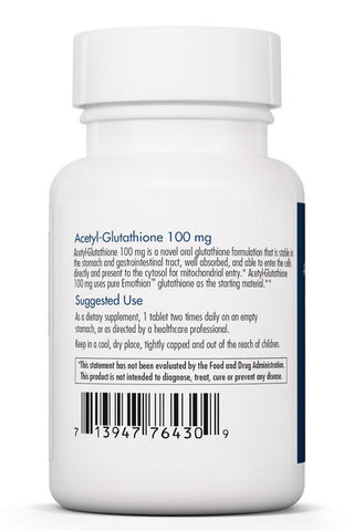 Acetyl-Glutathione 100mg Back
