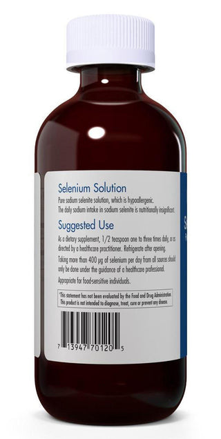 Selenium Solution Bottle back