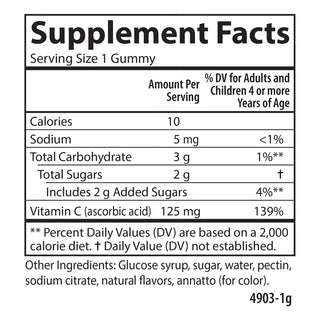 Kids Vitamin C Gummies, 125 mg
