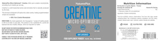 Creatine Micro-Optimised 330g , NaturesPlus