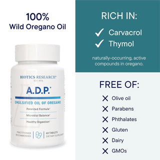 ADP with 100% oregano oil
