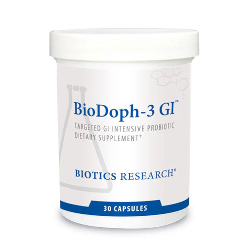 Biotics Research BioDoph-3 GI Targeted Intensive GI Probiotic, Clinically Validated Multi-Species Formula, Gut Health, Immune Support, Dairy Free X 30 Capsules In stock: 50