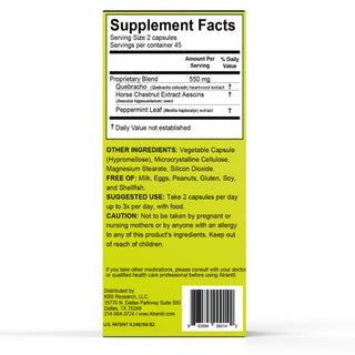 Atrantil Digestive Supplement Nutrients Chart