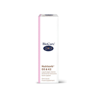 BioCare Nutrisorb D3 & K2 supplement Liquid Vegan Vitamin box