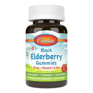Kid's Black Elderberry Gummies , 50mg , Vitamin C & Zinc