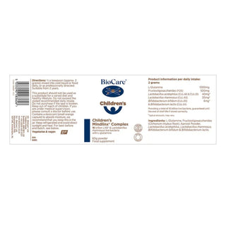 Nutritional information for BioCare Children's MindLinx Complex 