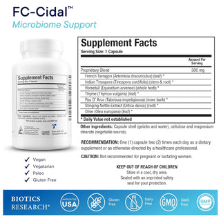 FC-Cidal Nutritional Chart
