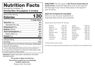 Pea Protein Isolate X 454g ( Natural Vanilla Flavour)