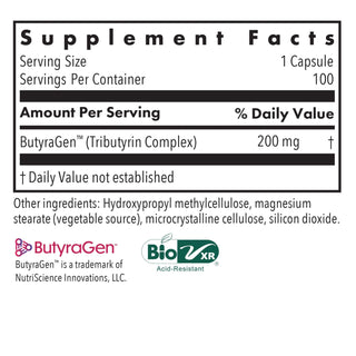 Allergy Research Group, ButyrEn, Gut & Colon Support Delayed-release Vegetarian Capsules X 100