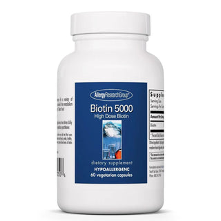Allergy Research Group, Biotin 5000 Hair Skin Nail Support Vegetarian Capsules X 60