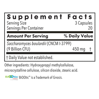 Essential-Biotic SACCHAROMYCES BOULARDII Nutrients Chart