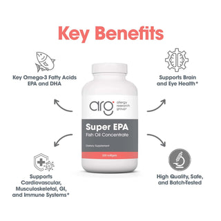 Allergy Research Group - Super EPA - Omega 3 Fish Oil X 60 Softgels