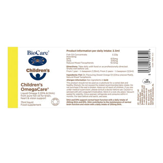Children's OmegaCare X 75ml - Biocare
