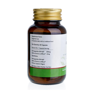 Super Botanic Ashwagandha with Saffron Extract Nutrients Chart