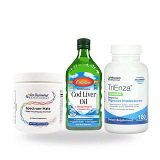 Autism Support Package - Children- Cod Liver Oil, TriEnza Enzyme Digestive Support,  Spectrum-Mate 28 Essential Nutrients