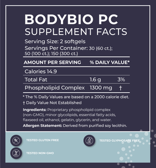 PC (Phosphatidylcholine) X 60 Softgels - BodyBio