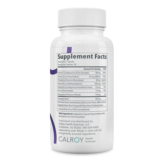 Calroy Vascanox HP Nutrients Chart