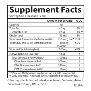 Carlson’s Cod Liver Oil (Unflavored) X 500 mL