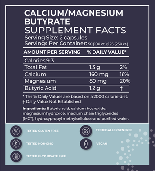 Calcium Magnesium Butyrate X 100 Capsules