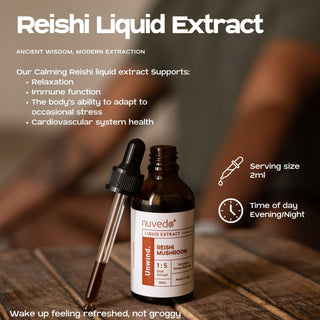 Nuvedo, Reishi Mushroom Liquid Extract for stress balance and Immunity Support x 50ml