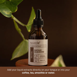 Nuvedo, Shiitake Mushroom Liquid Extract, Cholestrol, Skin, and Immunity Support X 50ml