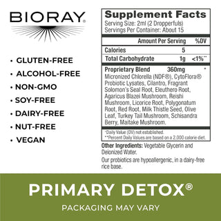 Primary Detox, Detox Tonic x 60 ml - Bioray