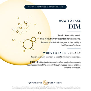 Instructions on how to take DIM by Quicksilver Scientific