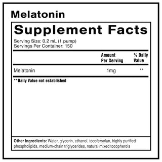 Melatonin, 1mg/Pump X 30 ml - Quicksilver Scientific - Fast-Acting Melatonin
