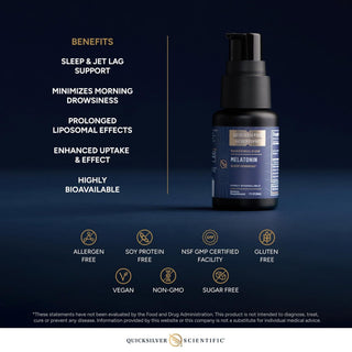 Melatonin, 1mg/Pump X 30 ml - Quicksilver Scientific - Fast-Acting Melatonin