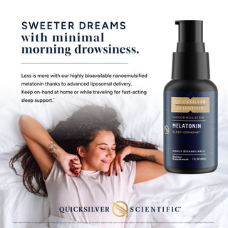 Melatonin, 1mg/Pump X 30 ml - Quicksilver Scientific - Fast-Acting Melatonin