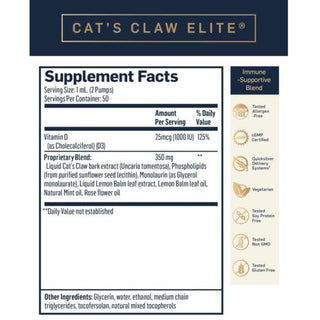 Cat's Claw Elite - Microbial & Inflammatory Balance X 50 mL - Quicksilver Scientific
