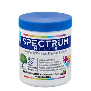 Spectrum Needs dietary supplement container, all natural berry flavor by FMIHealth