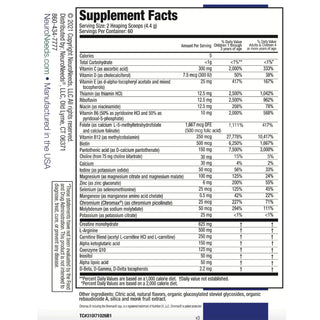 FMIHealth Spectrum Needs dietary supplement facts label (nutrition information panel)
