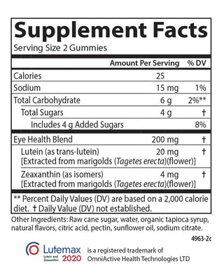 Kids Lutein Gummies ,46 Vegetarian Gummies
