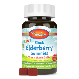 Kid's Black Elderberry Gummies , 50mg , Vitamin C & Zinc