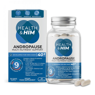Health & Him Andropause 40+ Testosterone Support 60s, Health & Him