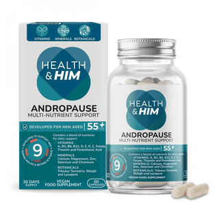 Health & Him Andropause 55+ Testosterone Support 60s, Health & Him