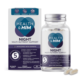 Health & Him Night Multi-Nutrient Support 60s, Health & Him