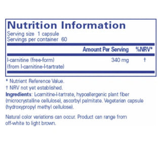 L-Carnitine X 60 Capsules