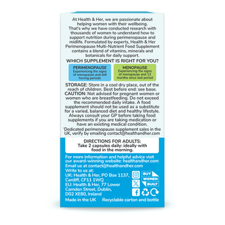 Perimenopause Multi-Nutrient Support 60s, Health & Her