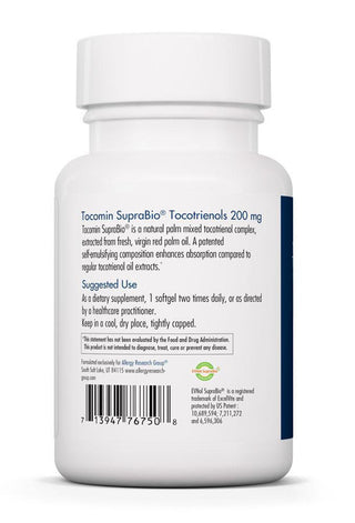 Tocomin SupraBio Tocotrienols 200mg X 60 Softgels