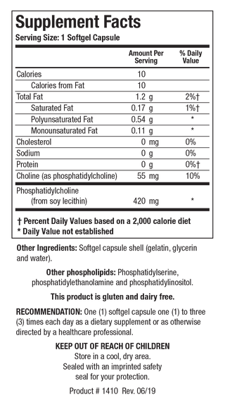 Phosphatidylcholine X 100 Softgel Capsules