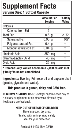 Evening Primrose Oil X 100 Softgel Capsules