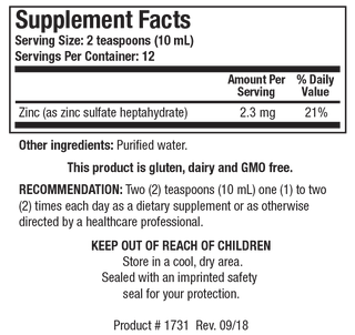 Aqueous Zinc X 120ml