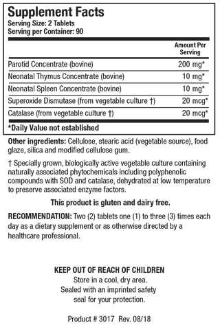 Cytozyme-Parotid-TS X 180 Tablets